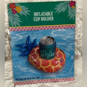 Pineapple Inflatable Cup Holder – Pool Float Accessory VTG